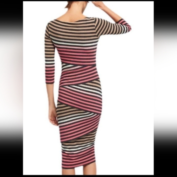 🆕Bailey 44 Anthropologie Striped Knit Column Dress Bodycon Dress Size Large - Picture 6 of 11